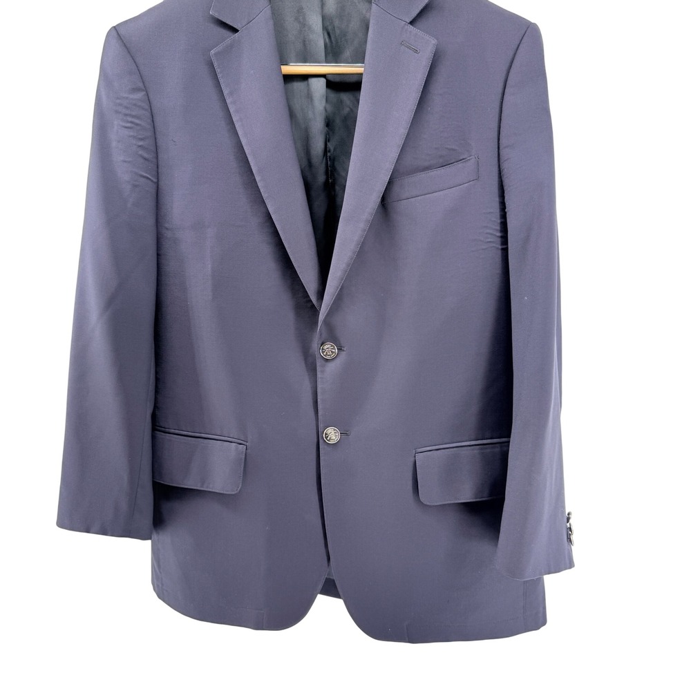 Orvis Mens Navy Blue‎ 100% Wool Two Button Blazer Sport Coat 42R*read*